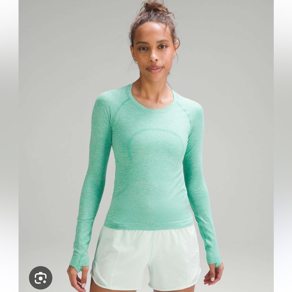 Lululemon Swiftly Tech Mint Green Long Sleeve Top